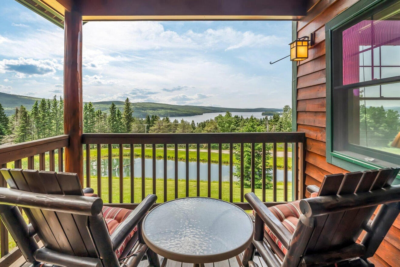 Covered Porch Overlooking Rangeley Lake