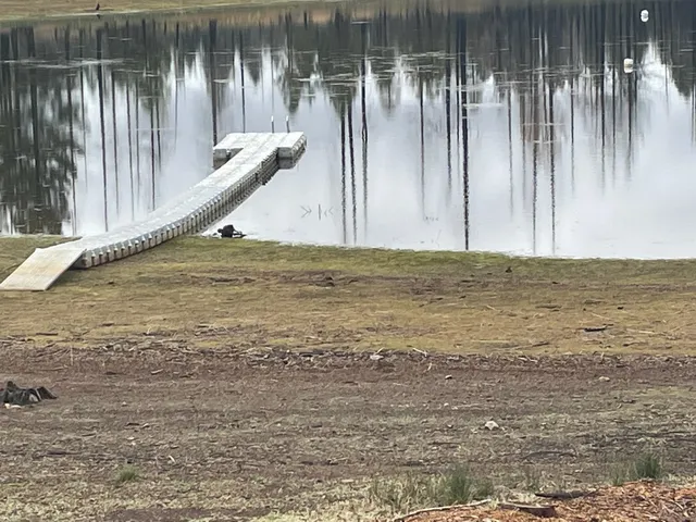 a view of a lake with houses