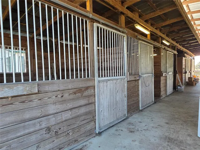 a view of wooden balcony