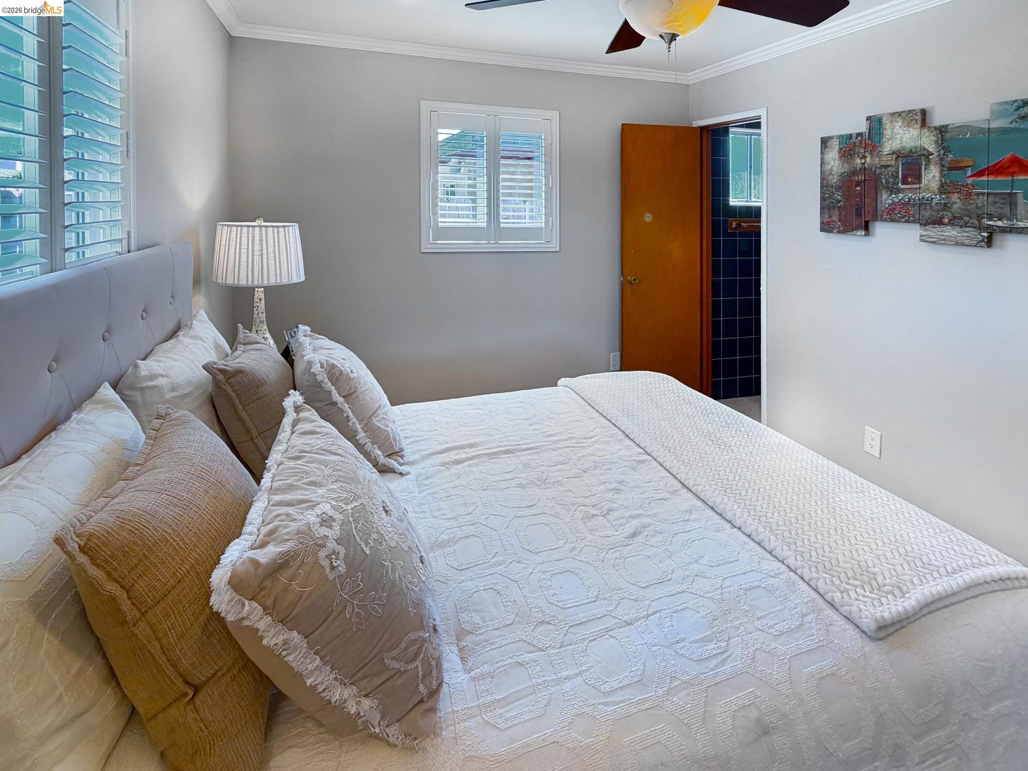 1732 Fernando Street Seaside, CA 93955 - Photo 27 of 53 Bedroom featuring crown molding and ceiling fan