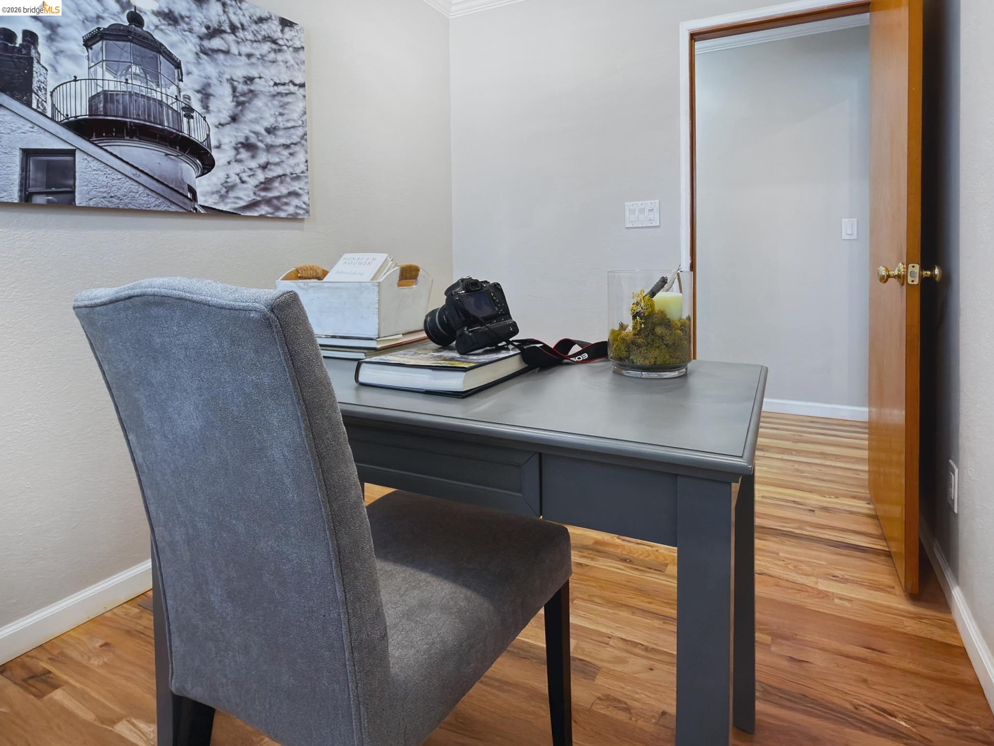 1732 Fernando Street Seaside, CA 93955 - Photo 50 of 53 Home office featuring light wood finished floors and ornamental molding