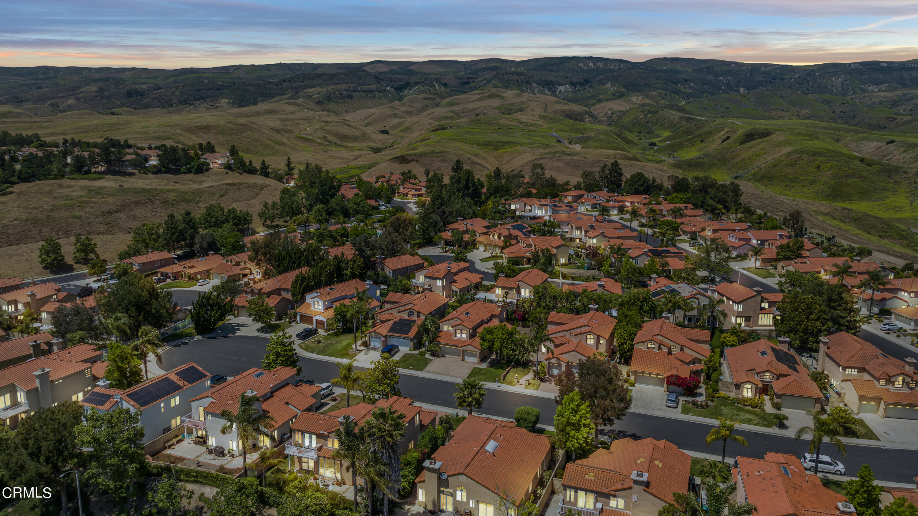 15737 Milne Circle Moorpark, CA 93021 - Photo 35 of 38 an aerial view of residential houses with outdoor space and mountain view