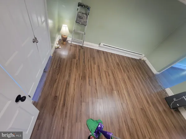 wooden floor in a room