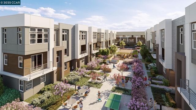 a city view with tall buildings