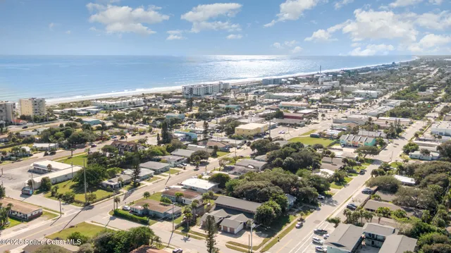 an aerial view of a city