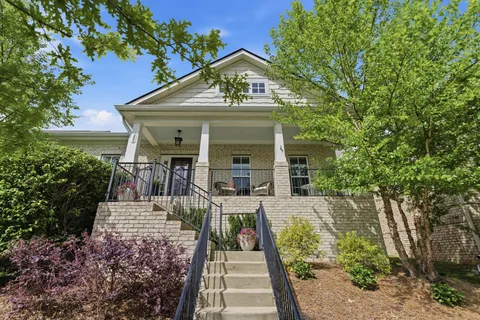 front view of a house with a porch