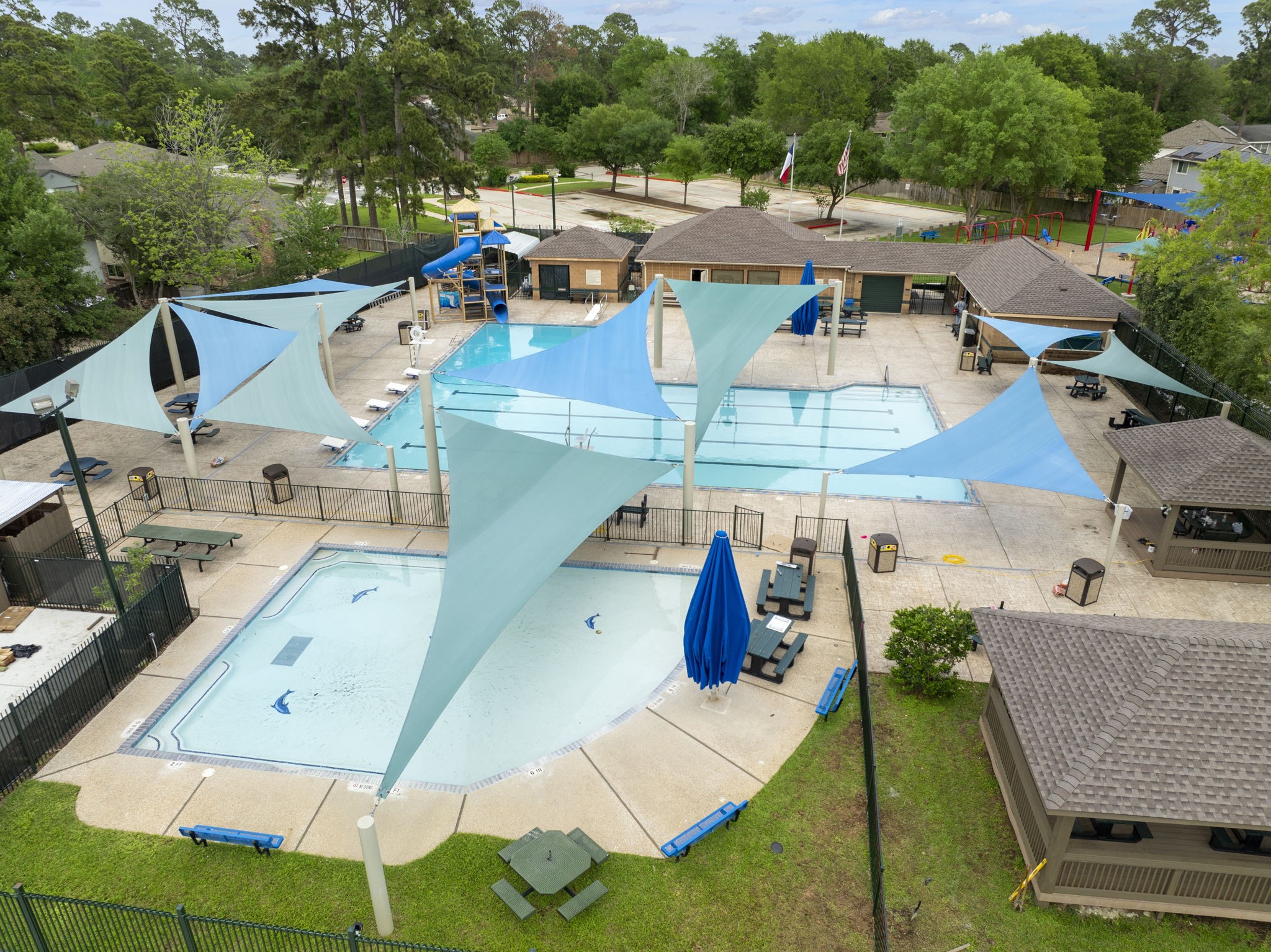 4715 Towermont Lane Spring, TX 77388 - Photo 29 of 35 The neighborhood pool provides endless hours of summertime fun with multiple covered areas, a deep diving board and water slide! They also have two covered pavilions and a clubhouse that can all be rented for family events.