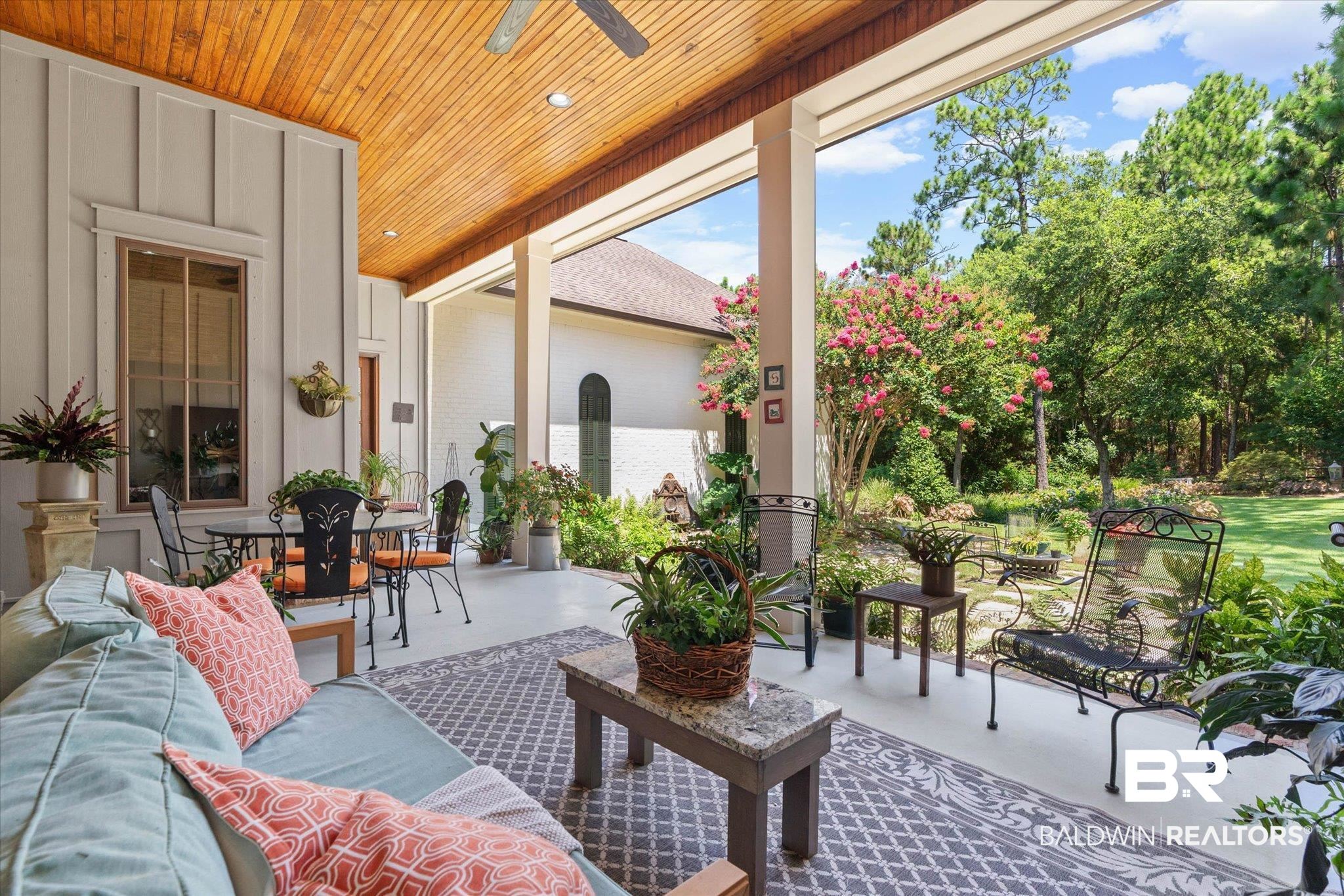 561 Falling Water Boulevard Fairhope, AL 36532 - Photo 32 of 45 Back Porch overlooking Beautifully Landscaped Back Yard