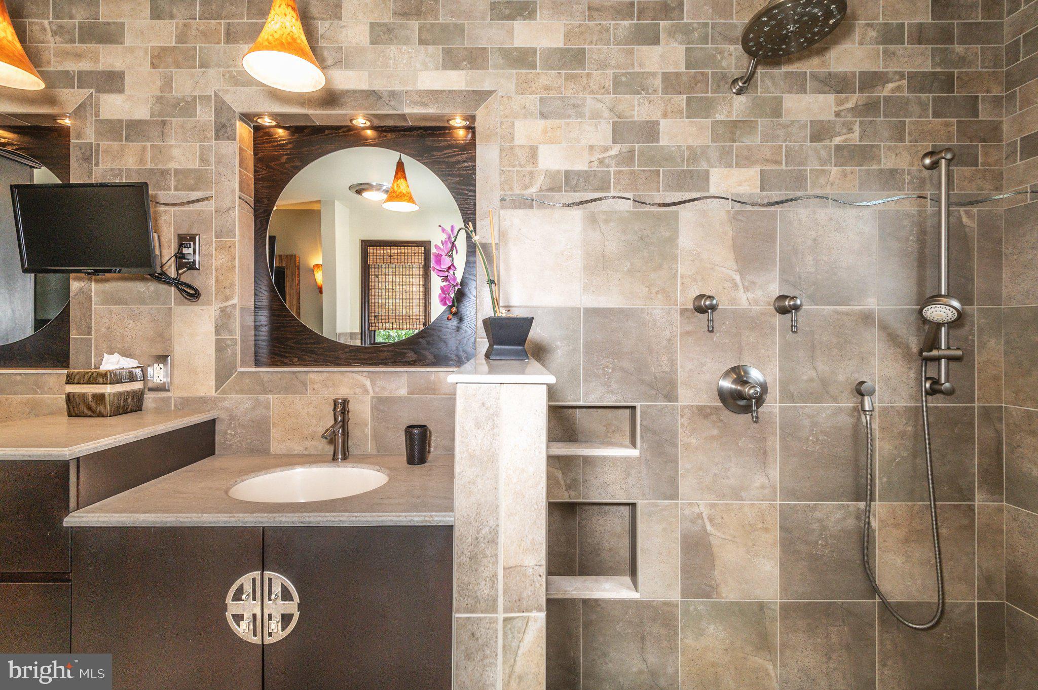 434 4th Street Atco, NJ 08004 - Photo 45 of 69 a bathroom with a sink vanity and a mirror