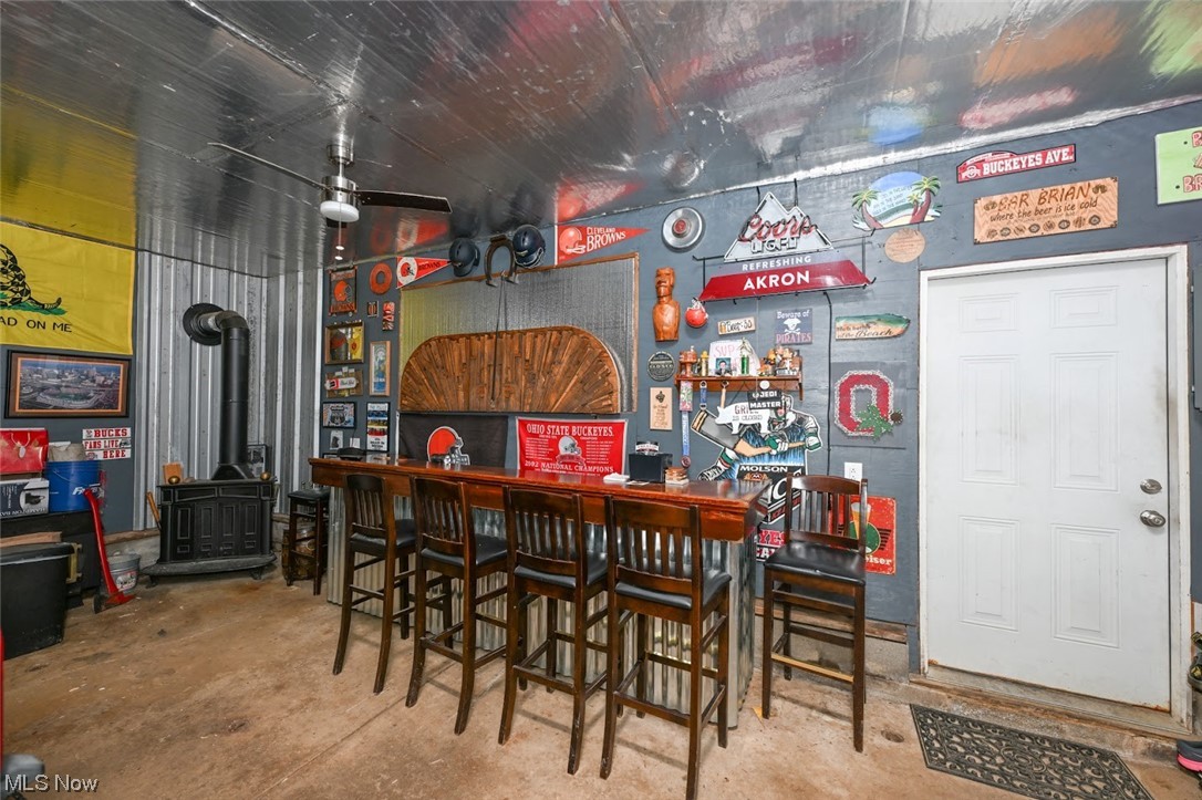 2274 Coon Road Akron, OH 44321 - Photo 33 of 44 *BAR AND WOOD STOVE FOR HEAT IN THE GARAGE W/ELECTRIC ETC. MAN CAVE! ~