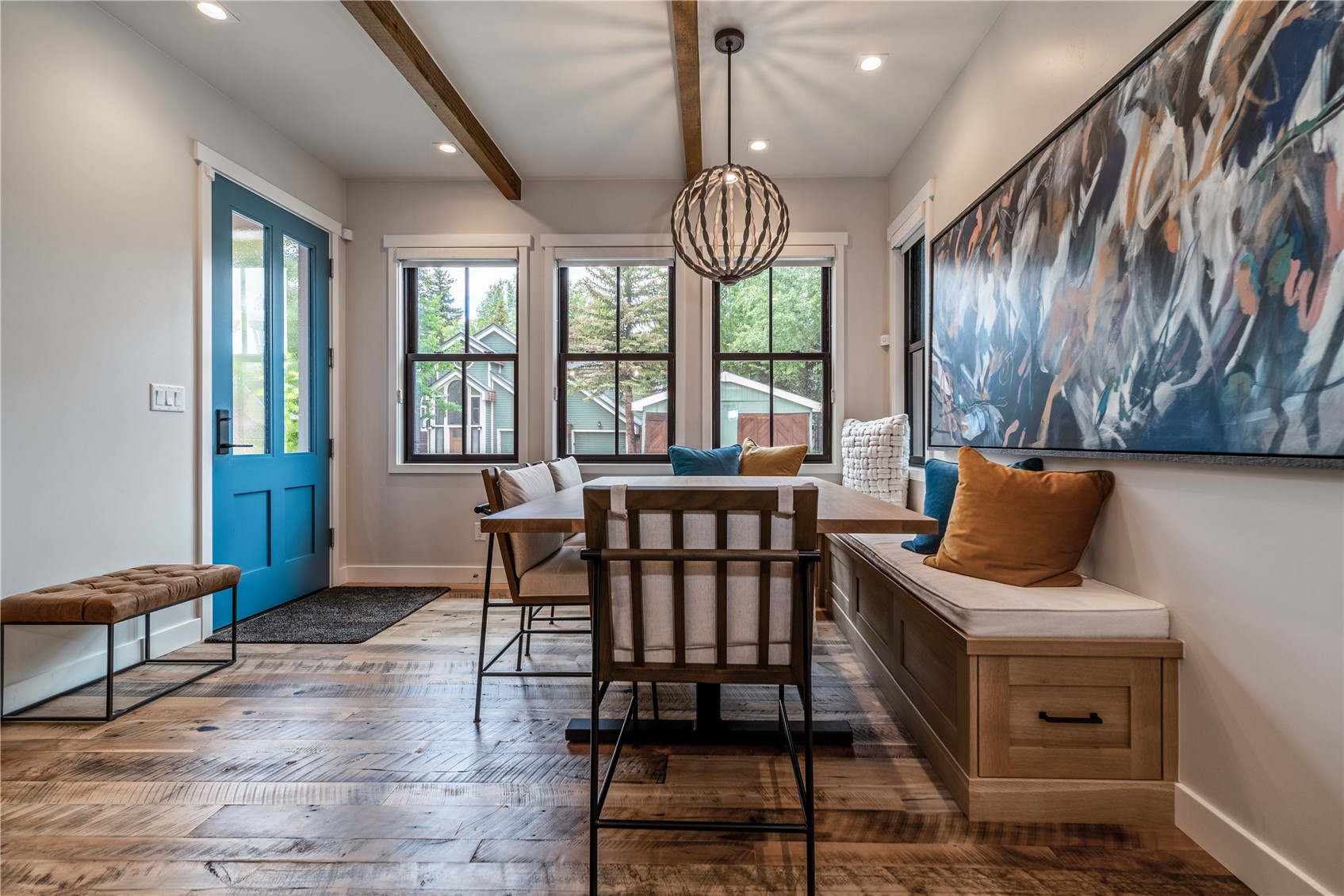 208 North Ridge Street Breckenridge, CO 80424 - Photo 12 of 35 a view of a dining room with furniture window and outside view