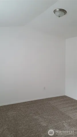 an empty room with closet