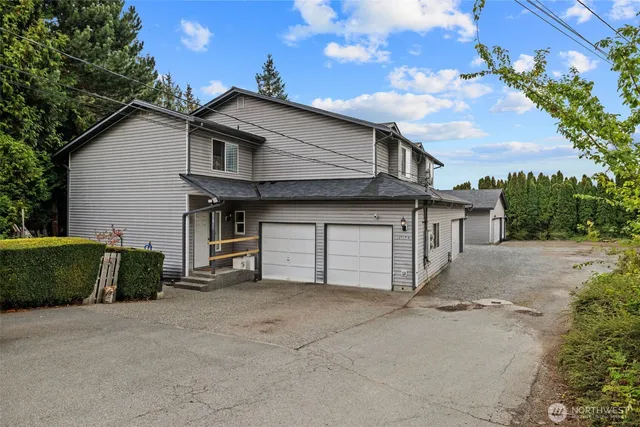 a view of a house with a patio