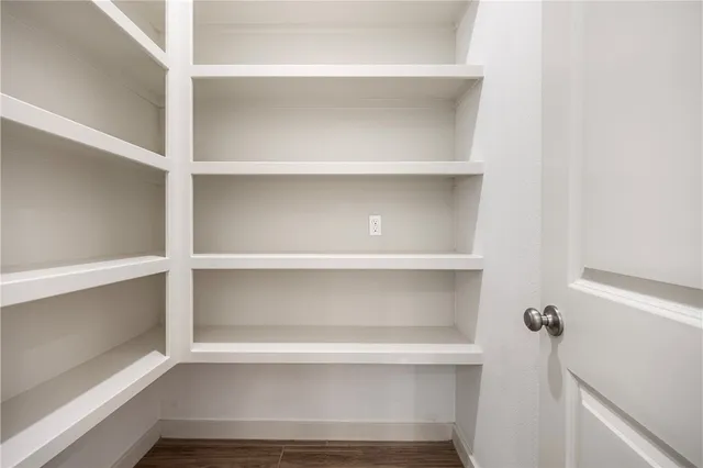a close view of closet