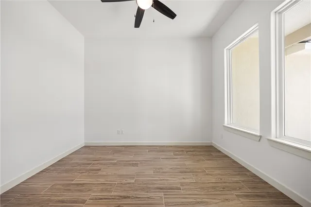 an empty room with a window