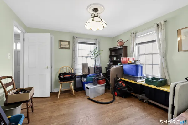 a room with furniture
