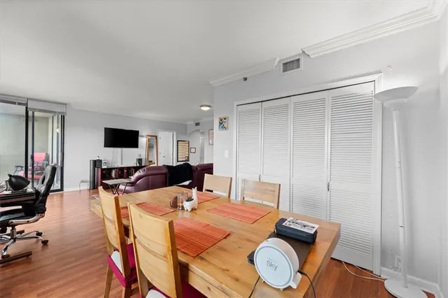 a kitchen with a stove and a microwave