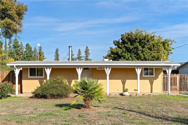 a house with a garden view