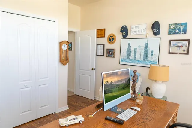 a living room with a couch and a window