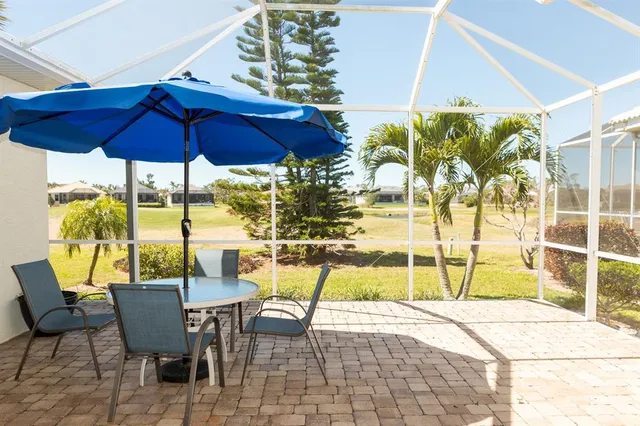 a view of an outdoor seating area