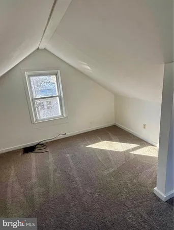 an empty room with a door