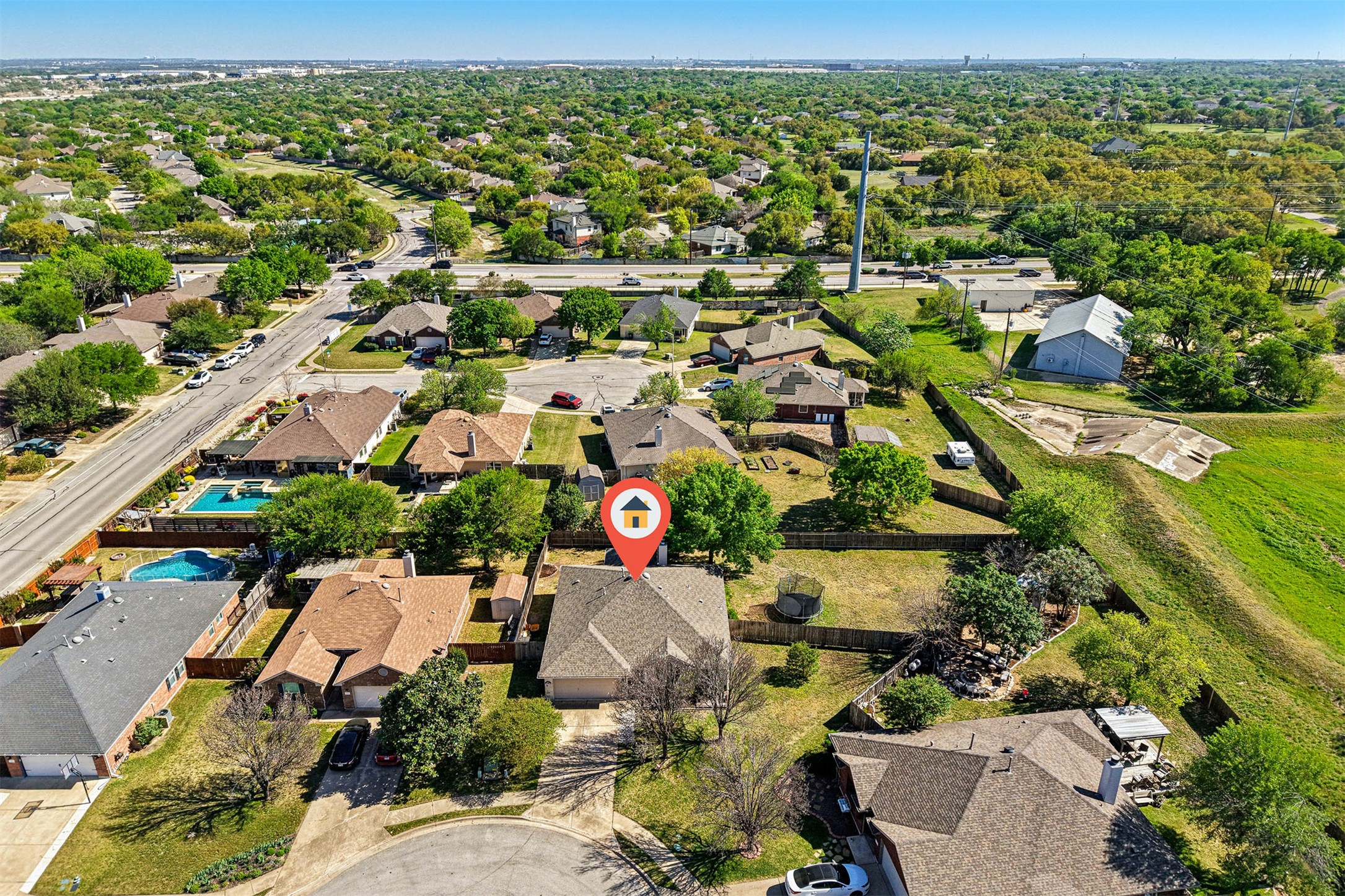 902 Ridgemont Circle Leander, TX 78641 - Photo 25 of 34 an aerial view of residential houses with outdoor space