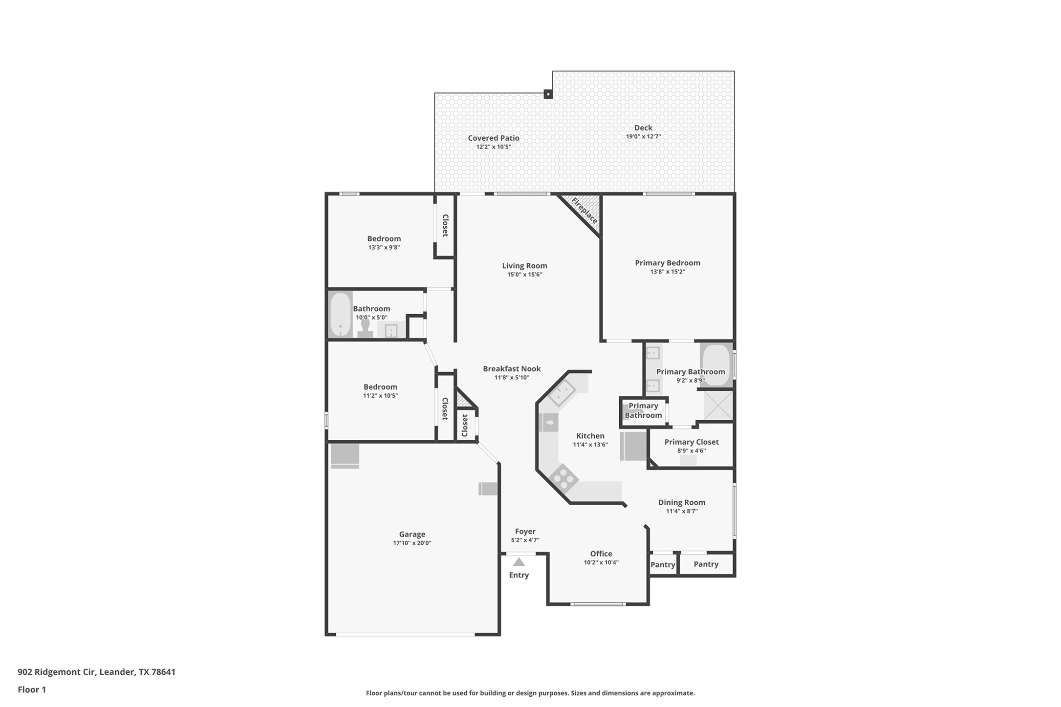 902 Ridgemont Circle Leander, TX 78641 - Photo 34 of 34 a picture of a floor plan