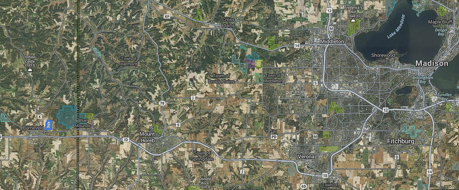 4239 Reeson Road Brigham, WI 53507 - Photo 6 of 47 Handel Aerial to Madison