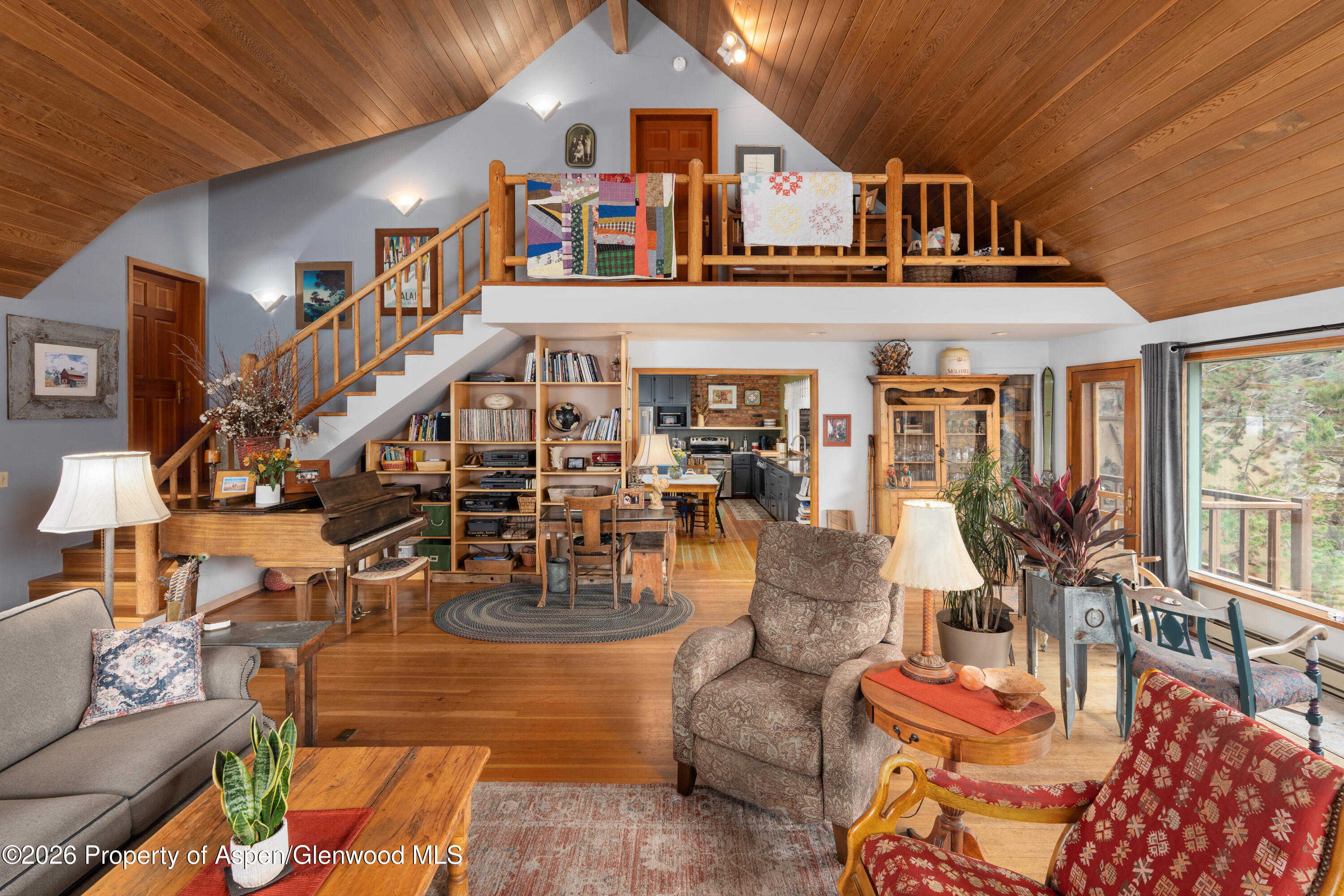 422 Sopris Creek Road Basalt, CO 81621 - Photo 8 of 50 Living Room, Dining and Kitchen