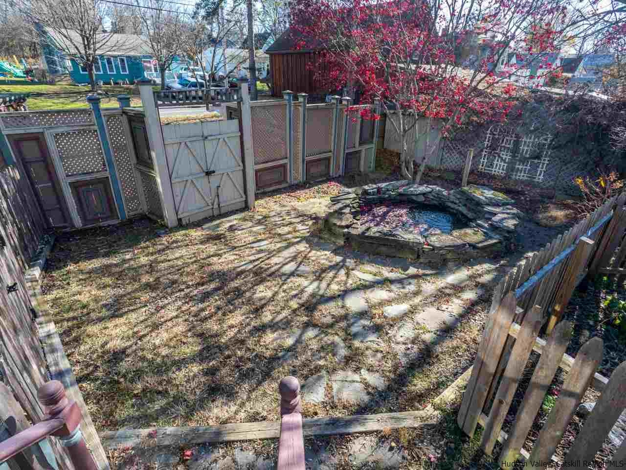 111 Spring Street Catskill, NY 12414 - Photo 25 of 28 a view of a backyard with wooden fence