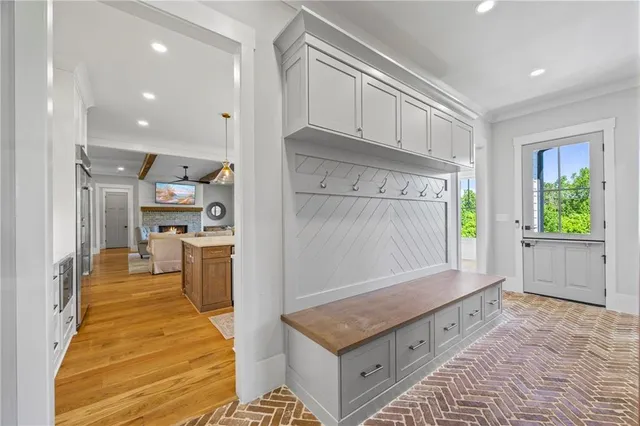 a view of entryway with stairs