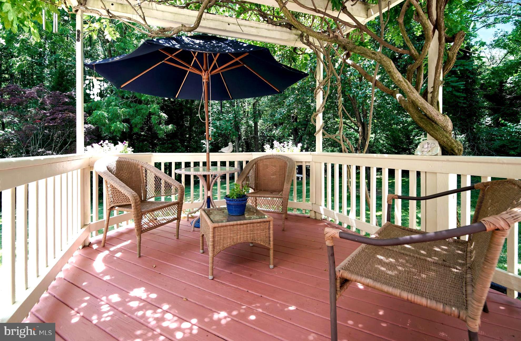 6510 Wilson Road Friendship, MD 20758 - Photo 3 of 49 Deck with Pergola to Celebrate the Seasons!