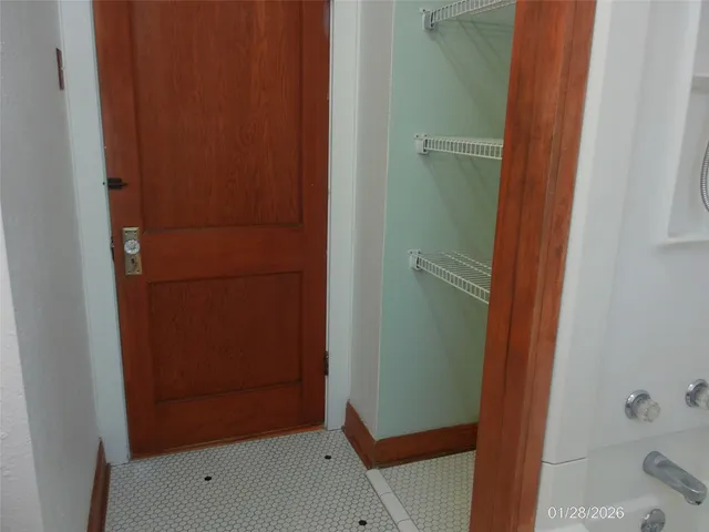 an empty room with a window