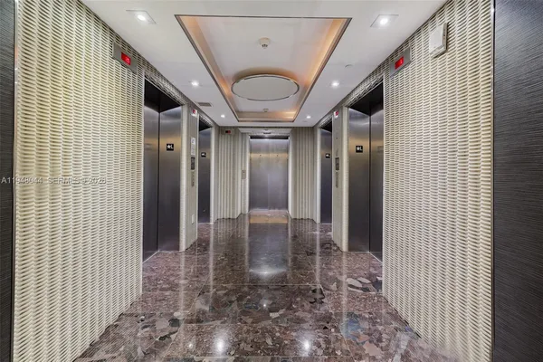 a view of lobby with furniture