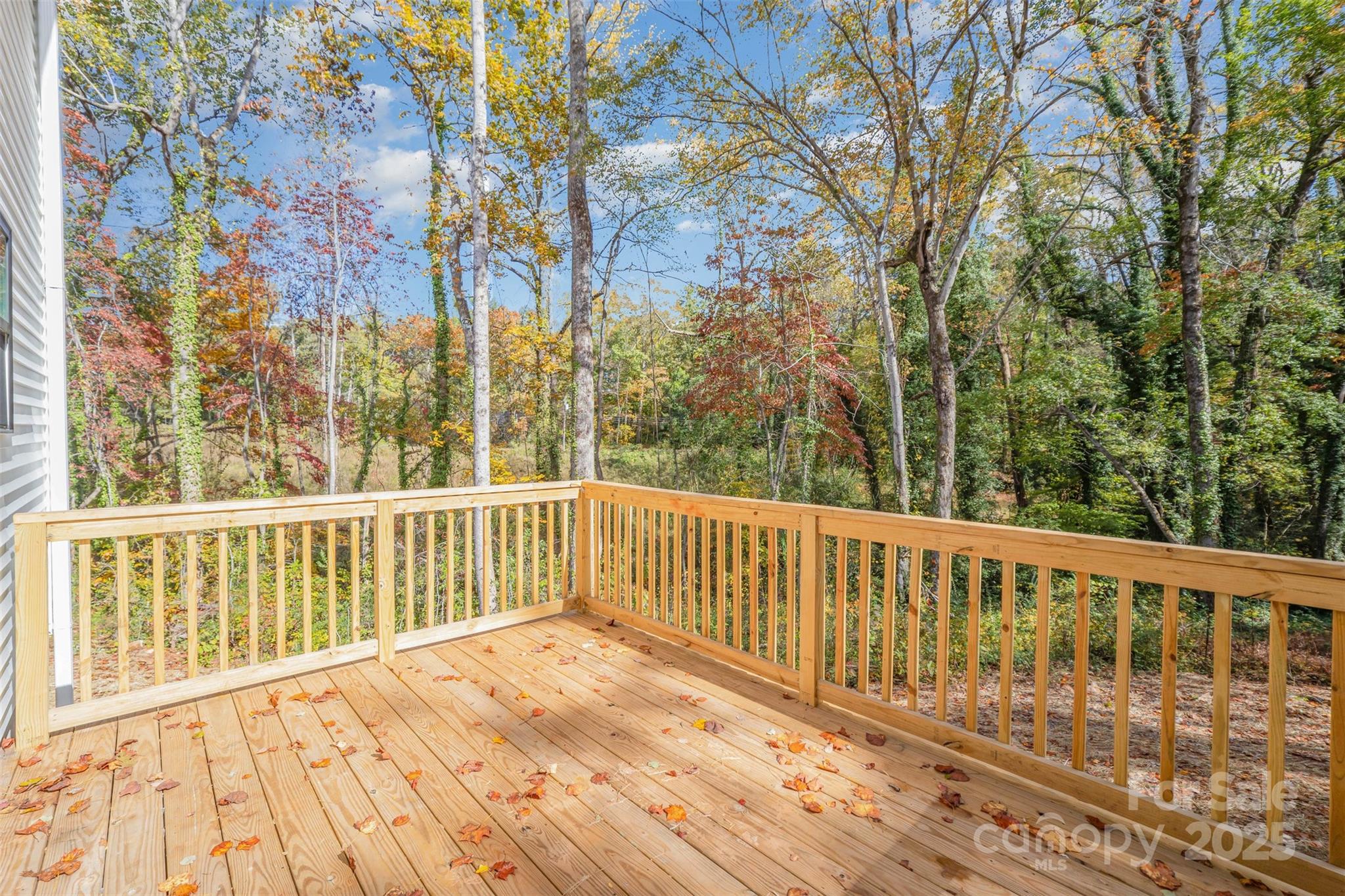 604 6th St Court Northwest Conover, NC 28613 - Photo 27 of 31 a view of wooden balcony with trees