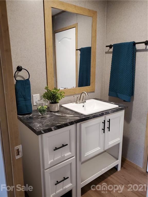 531 Stony Point School Road Stony Point, NC 28678 - Photo 36 of 47 a bathroom with a sink and a mirror