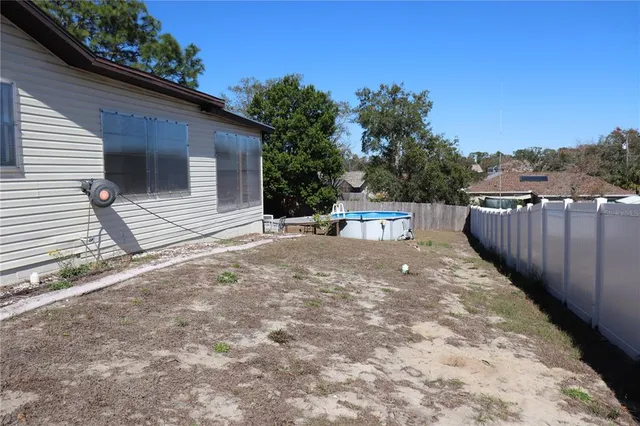 a backyard of a house