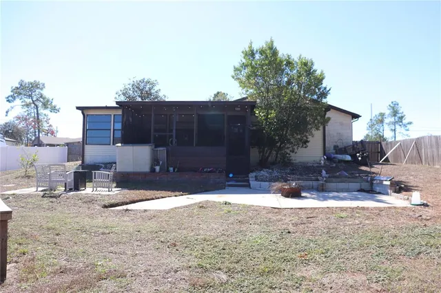 a backyard of a house