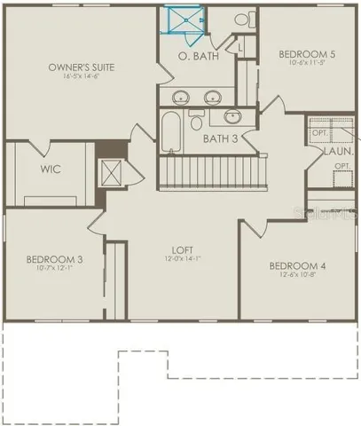 an entryway in a hall with a window