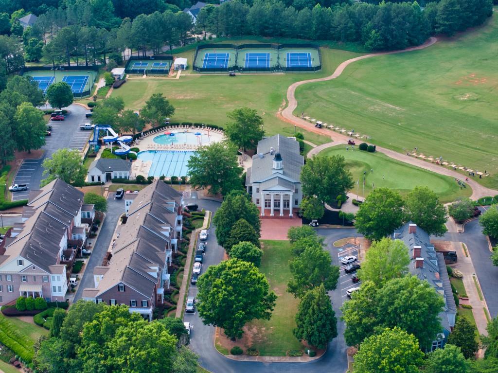 7277 Maple Brook Lane Flowery Branch, GA 30542 - Photo 85 of 93 an aerial view of a house with outdoor space lake view and lake view