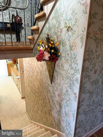 a view of balcony with wooden floor