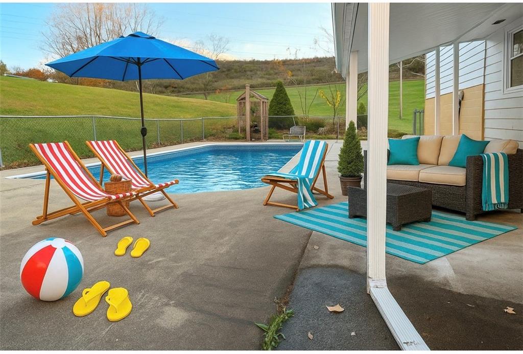 464 State Rte 1027 Kittanning, PA 16201 - Photo 12 of 24 a backyard of a house with table and chairs