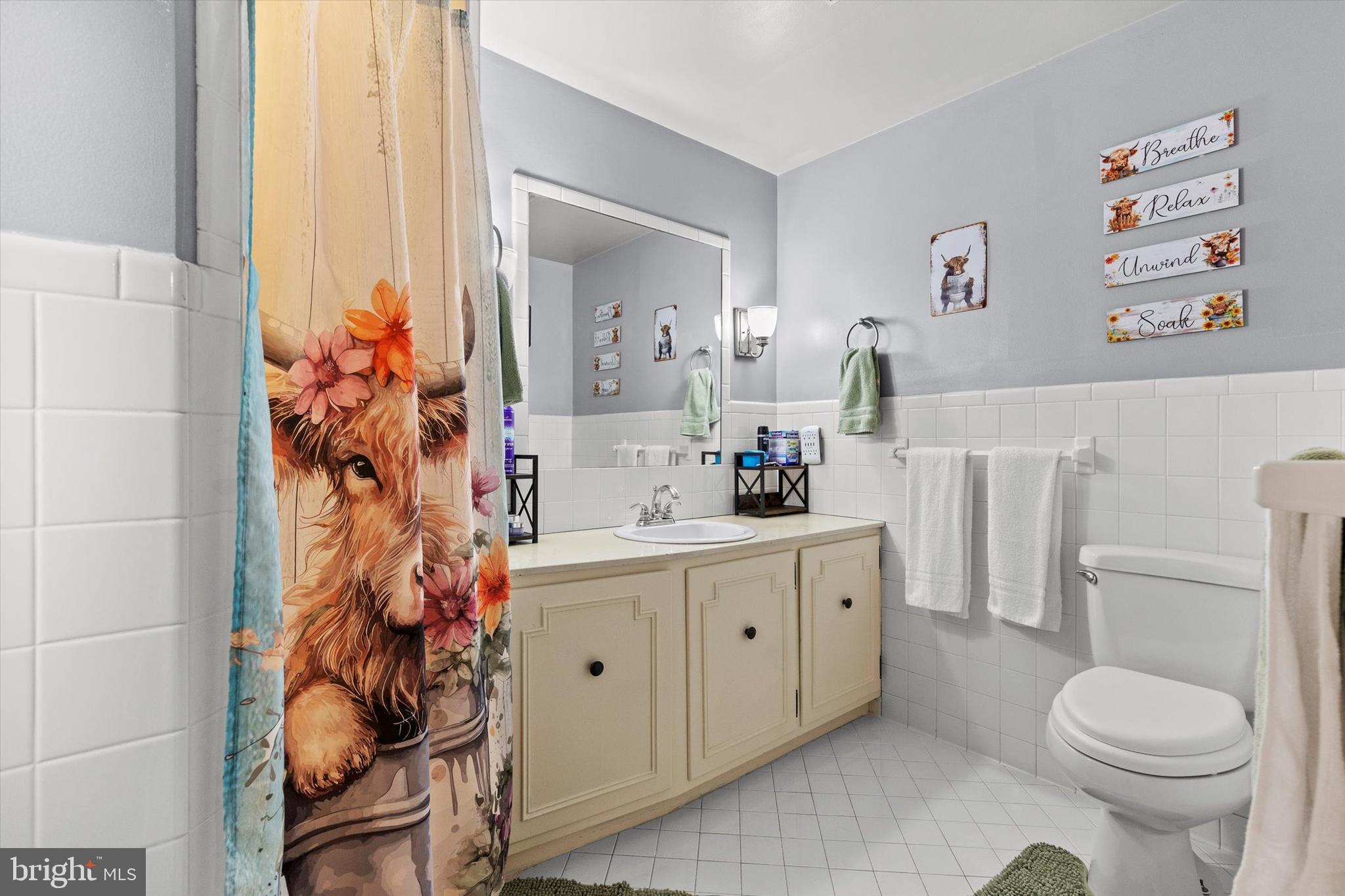 1605 Colonial Road Harrisburg, PA 17112 - Photo 20 of 39 a bathroom with a sink a toilet and shower curtain