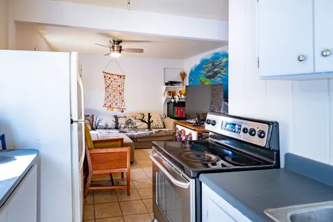 a workspace with furniture and window