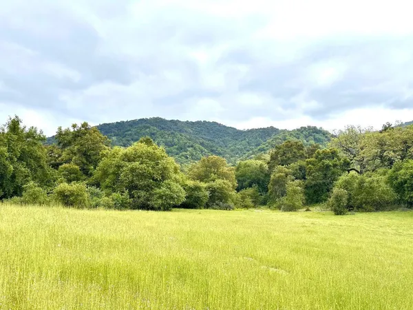 a view of lake and mountain