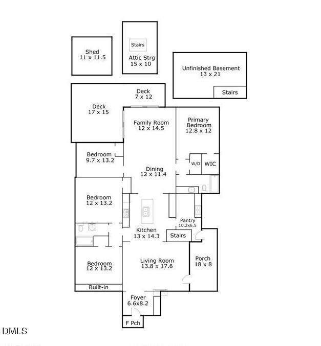 2809 Barmettler Street Raleigh, NC 27607 - Photo 38 of 38 floor plan