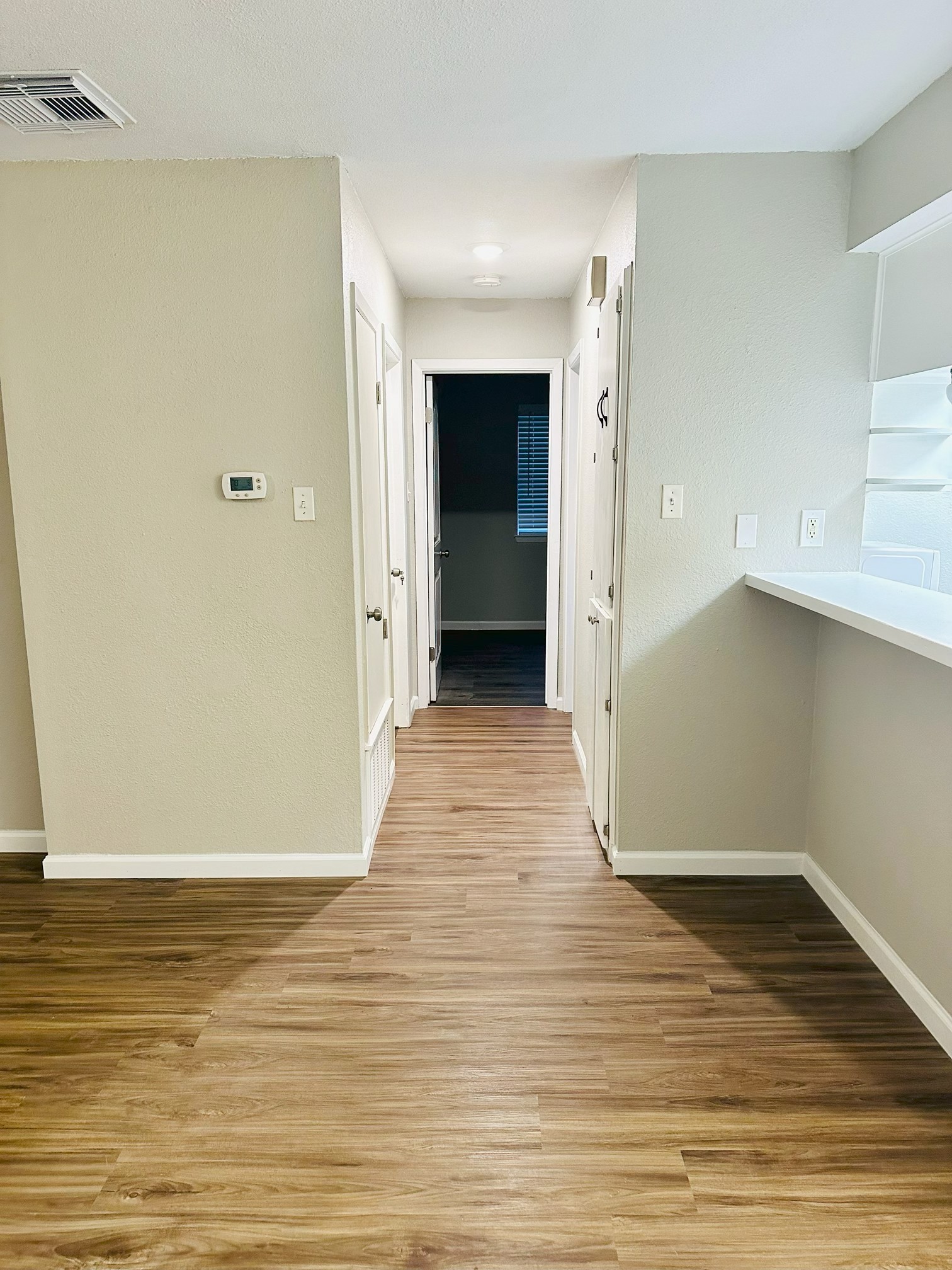 245 Mt Olive Road, Unit A & B Cedar Creek, TX 78612 - Photo 21 of 33 Unit A Hall with light wood style flooring