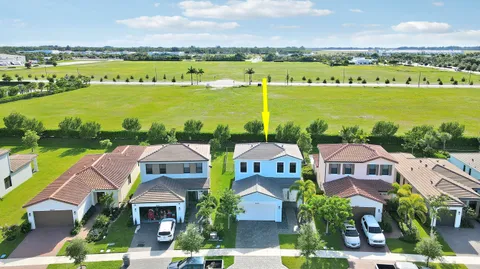 an aerial view of residential building with outdoor space