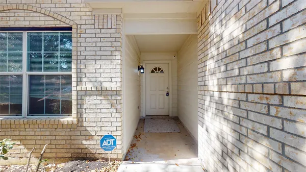 a view of wooden door