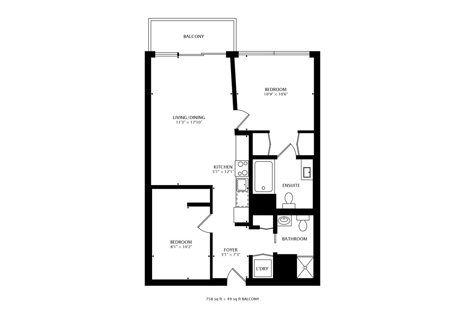 650 West Wayman Street, Unit 503C Chicago, IL 60661 - Photo 23 of 23 a picture of a floor plan